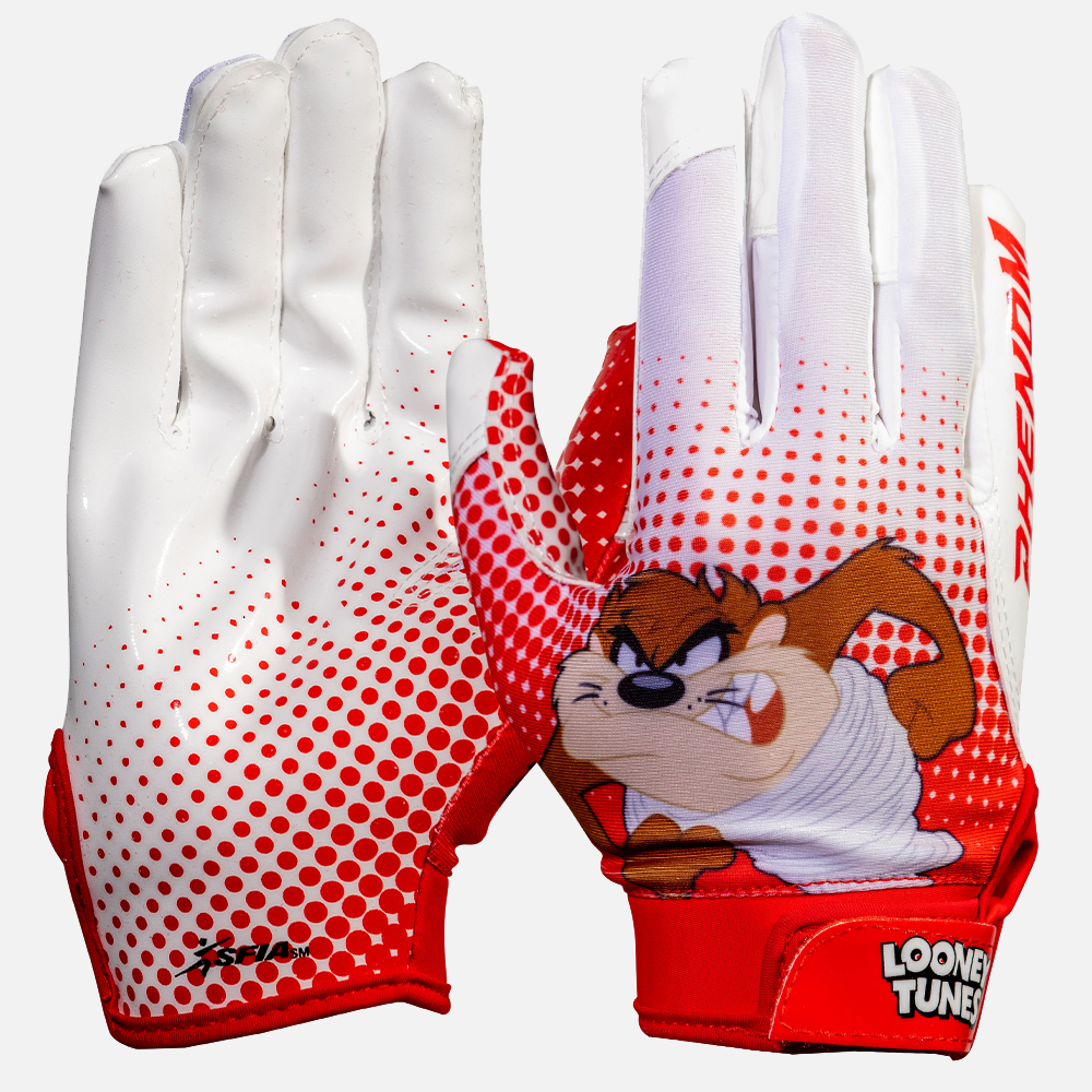 Looney Tunes Football Gloves Taz VPS4 by Phenom Elite