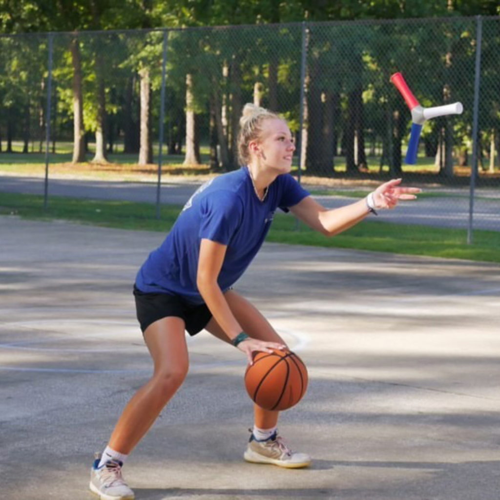Basketball players use HECOstix to improve their hand-eye coordination and reaction speed.