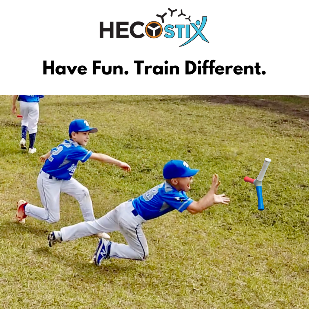 Kids playing HECOstix instead of playing on tablets and phones during breaks in athletic events and tournaments.