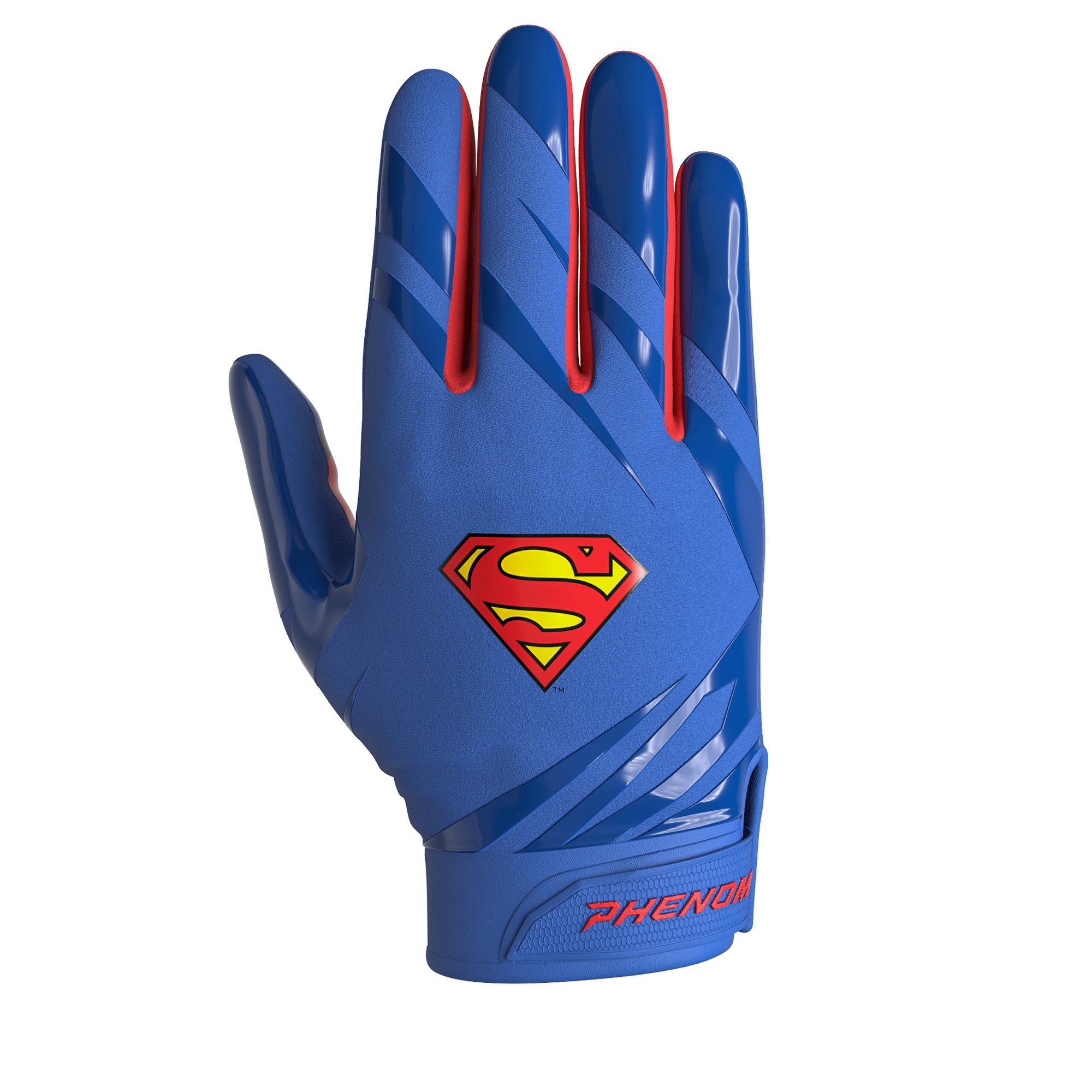 Superman Football Gloves - VPS5 by Phenom Elite - HECOstix