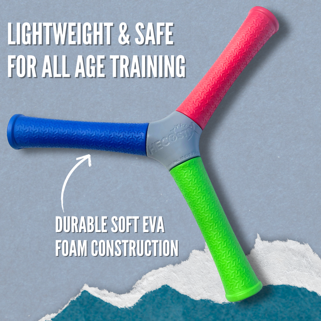 HECOstix lightweight hand eye coordination training tool that are safe for all ages.