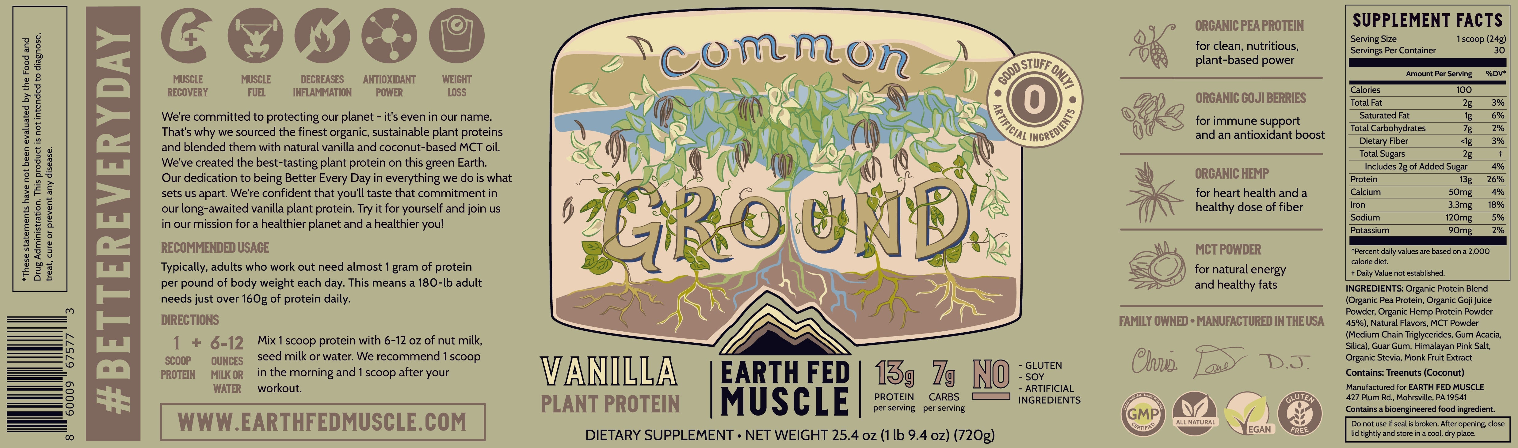 Common Ground Vanilla Plant Protein - HECOstix