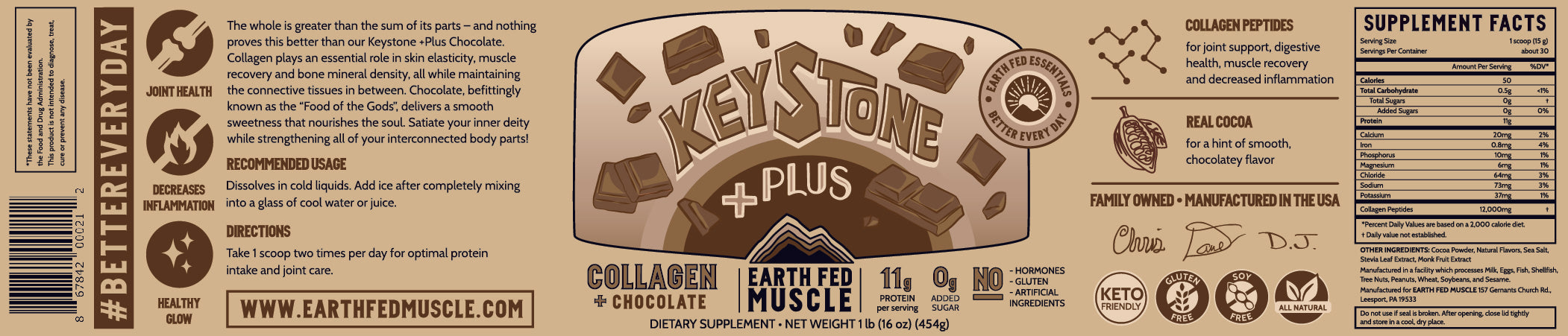 Keystone Plus Chocolate Collagen - HECOstix