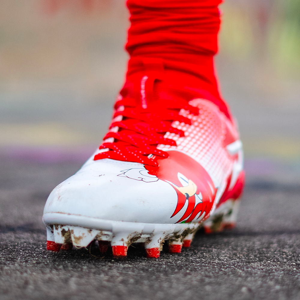 Knuckles the Echidna Football Cleats - Quantum Speed by Phenom Elite - HECOstix