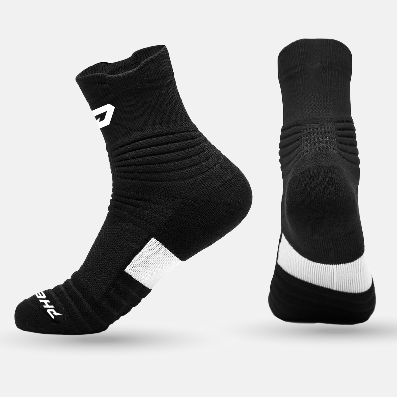 Quantum Knit Lite Quarter Performance Socks - Black - HECOstix