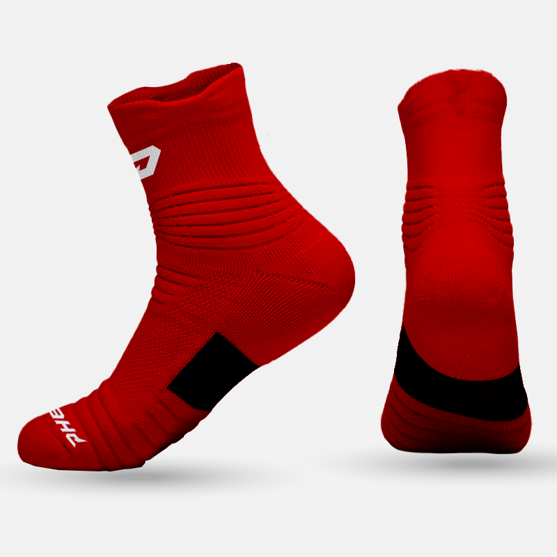 Quantum Knit Lite Quarter Performance Socks - Red - HECOstix