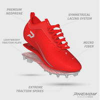 Quantum Speed: Football Cleats - Red - HECOstix