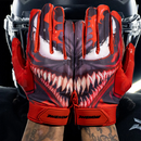 Red Villain Football Gloves - VPS1 by Phenom Elite - HECOstix