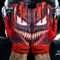 Red Villain Football Gloves - VPS1 by Phenom Elite - HECOstix