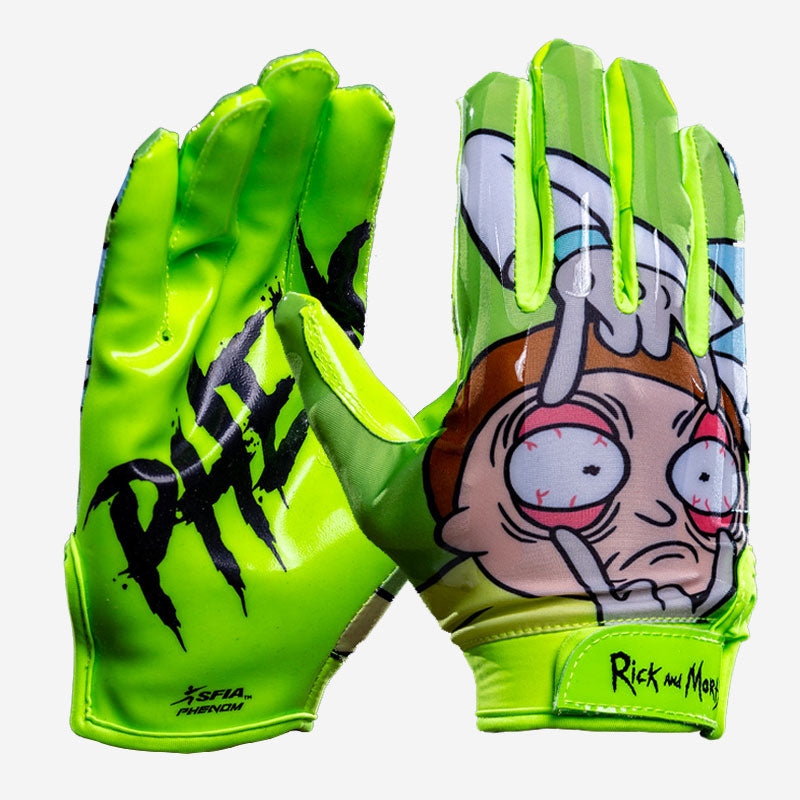 Rick and Morty Football Gloves - VPS1 by Phenom Elite - HECOstix