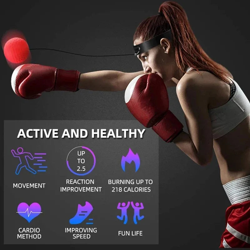 Head Mounted Boxing Reflex Ball Training HECOstix