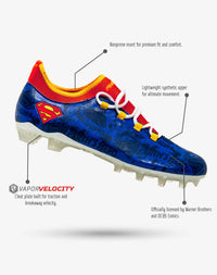 Superman Football Cleats - Velocity 2.0 by Phenom Elite - HECOstix