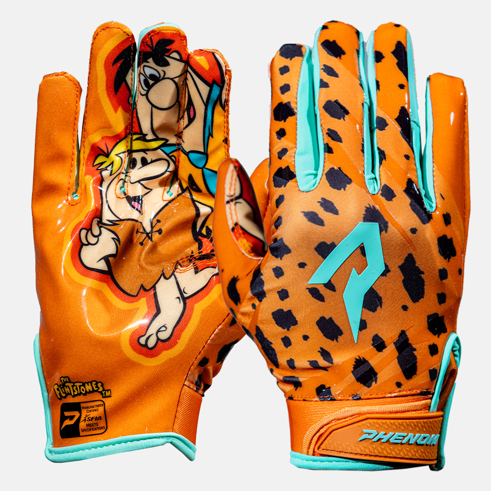 The Flintstones "Bedrock Blitz" Football Gloves - VPS5 by Phenom Elite - HECOstix