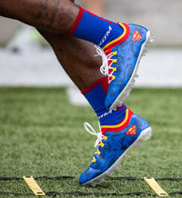 Superman Football Cleats - Velocity 2.0 by Phenom Elite - HECOstix