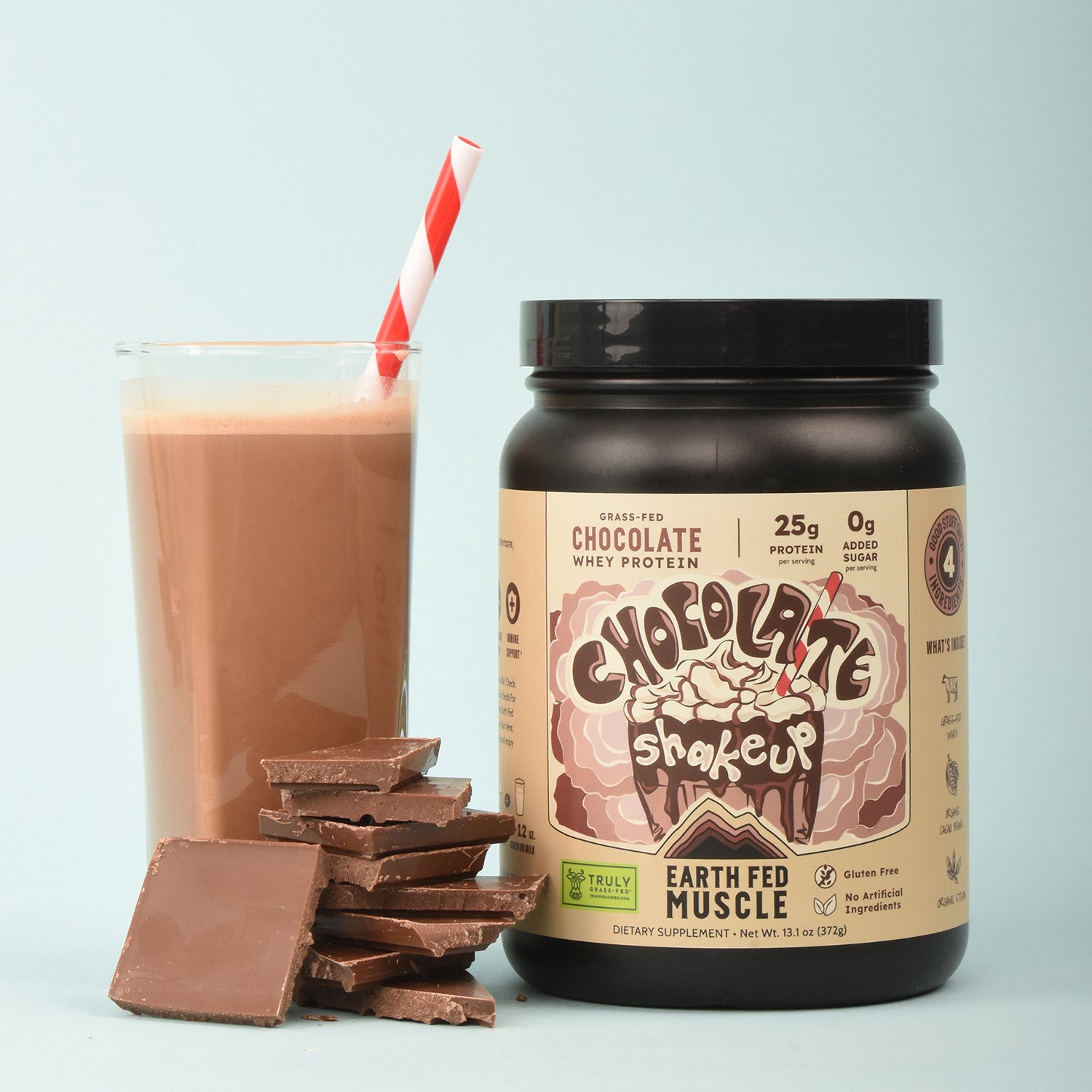 Chocolate Shakeup - Chocolate Grass-Fed Protein - HECOstix