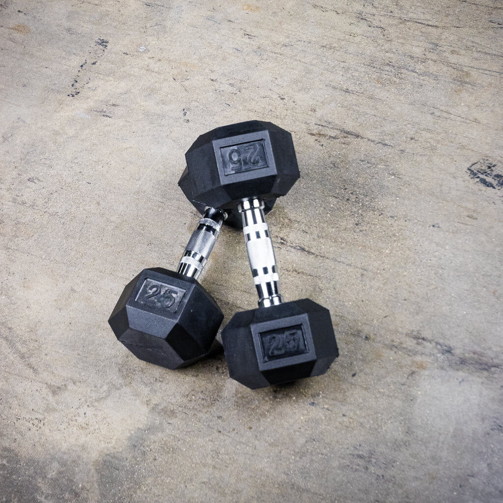 PRx Rubber Hex Dumbbells