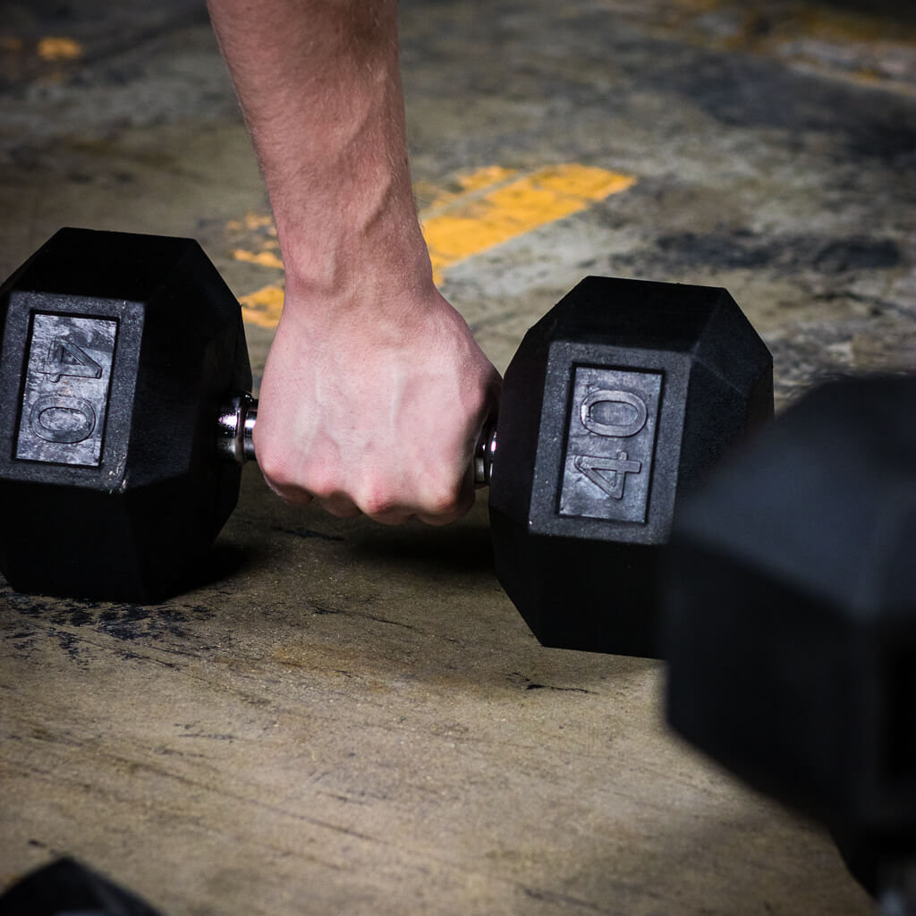 PRx Rubber Hex Dumbbells